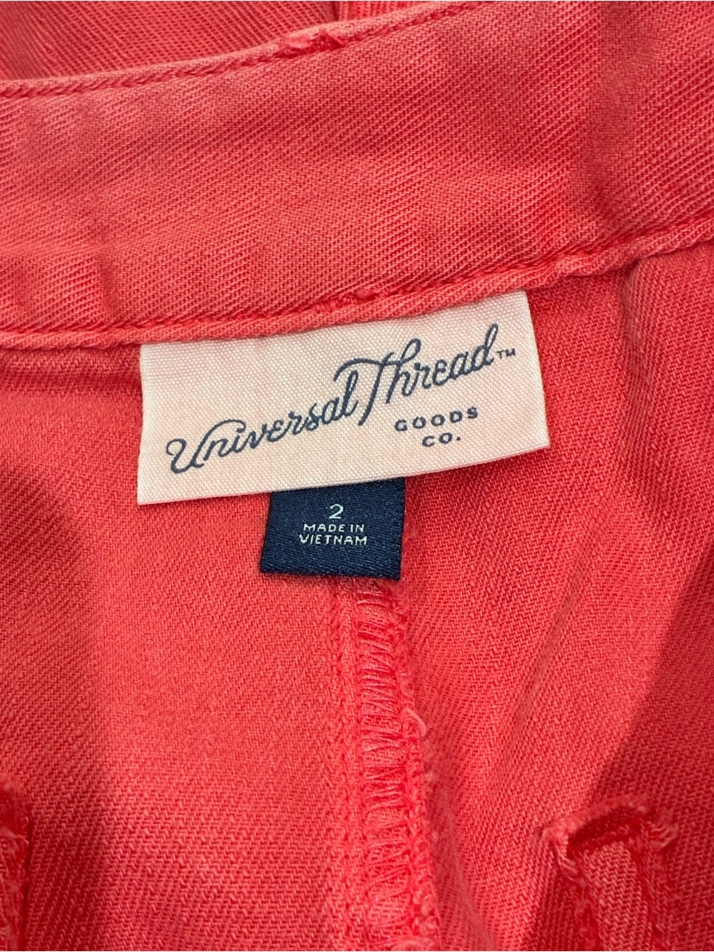 Universal Thread Women’s High Rise Utility Shorts 100% Cotton, Sz 2 - Picture 2 of 15